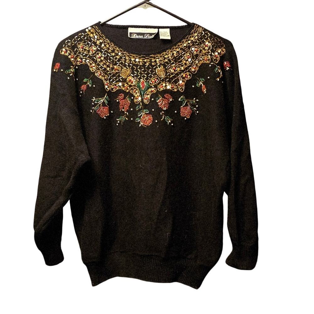 Vintage Dana Scott bling christmas sweater size medium